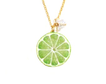 Lime Slice Necklace