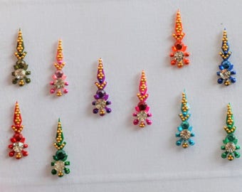 Bindi Self Adhesive Indian Dots Bollywood BellyDance Tattoo Body Art Wedding & Bridal Fashion Jewelry