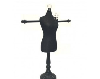 Black Display Body Form W/Arms for Jewelry