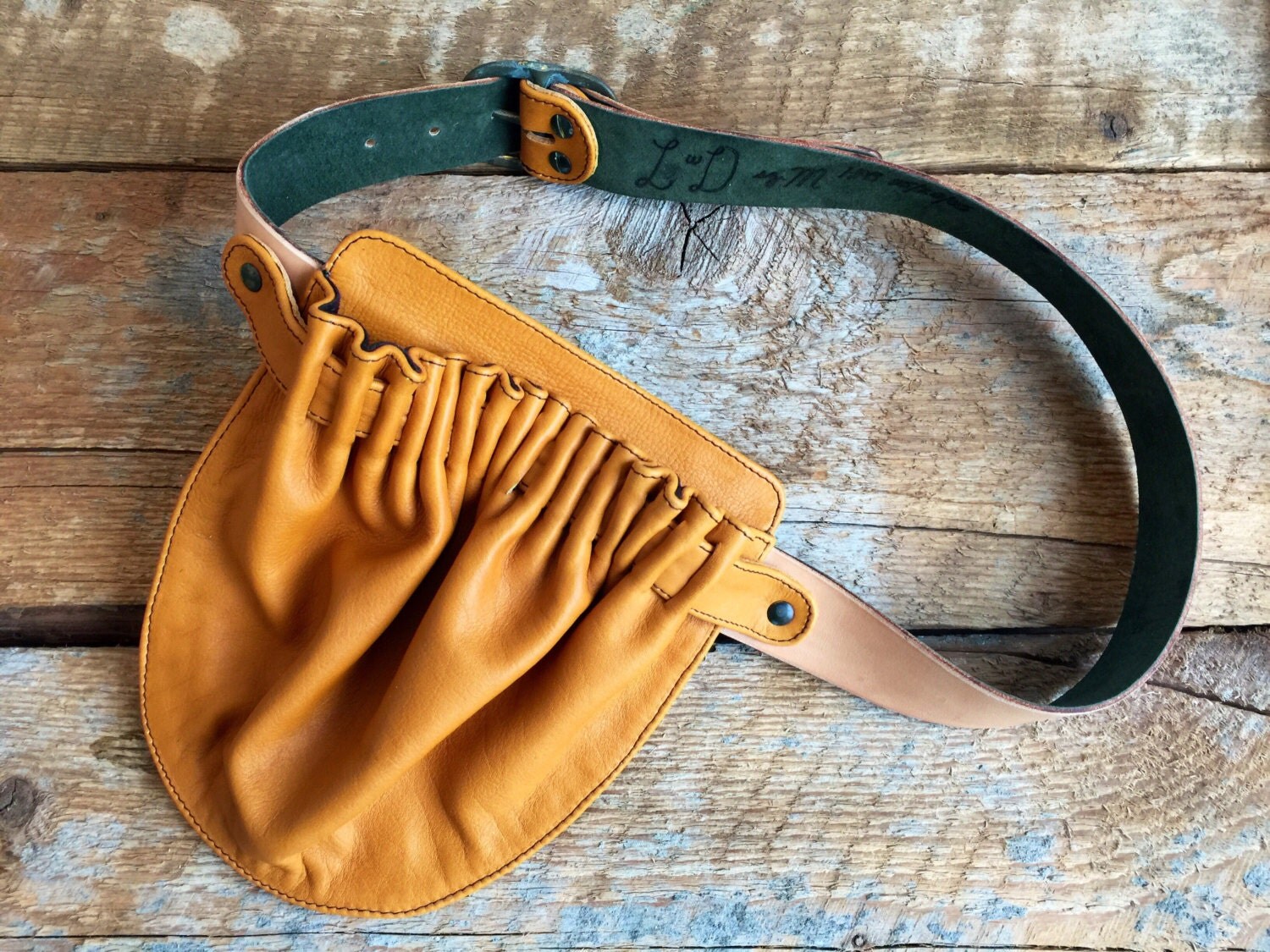 Leather Fanny Pack Mustard Leather Hip Bag Yellow Leather