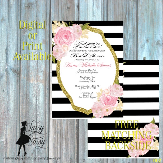 Kentucky Derby theme shower invitation Classic Tea party Shower Tea pArty Luncheon Bridal Shower Invitation 002