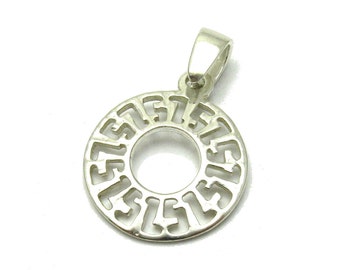 PE001140 Sterling Silver Pendant Solid 925 Meander