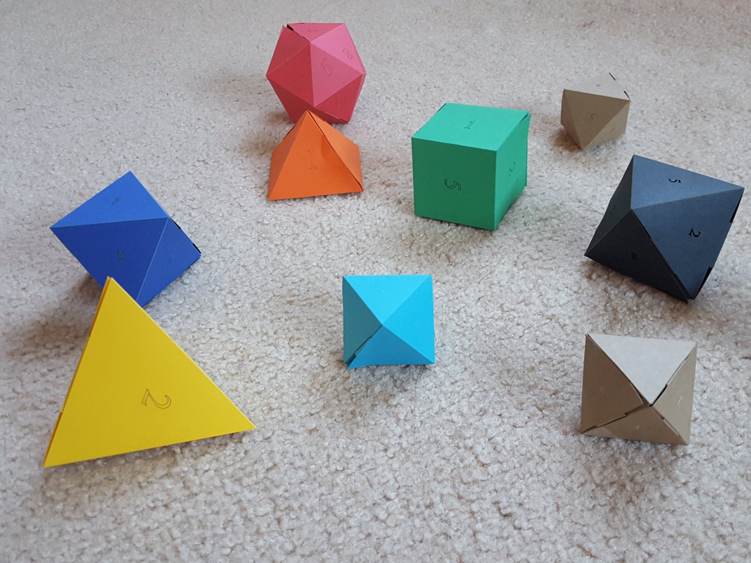 Laser cut 3D polyhedra from 2D cardstock