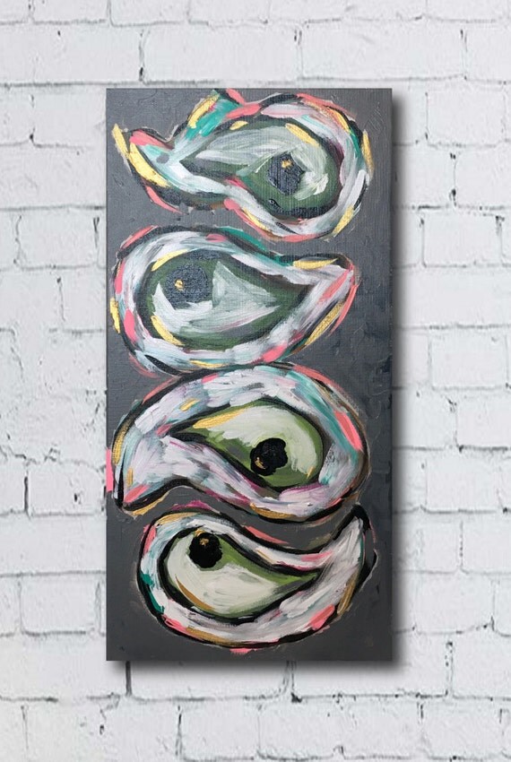 Abstract Oyster Painting Oyster Art Gulf Coast Art Original