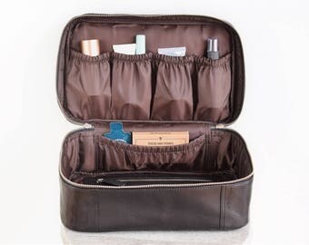 mens leather hygiene bag