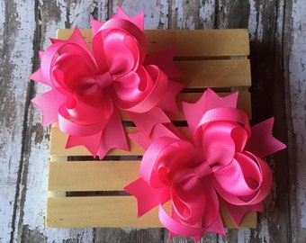 Handmade Hair bows and headbands. by PinkHairBowBoutique on Etsy