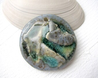 Ancient Ocean Stoneware Pendant