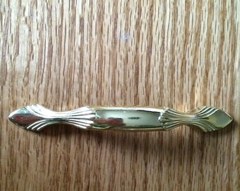 26 Vintage Keeler Brass Drawer Pulls Polished Brass Finish Set of 26, Kitchen Cabinet Pulls, Dresser Pulls, Handles, Furniture Hardware