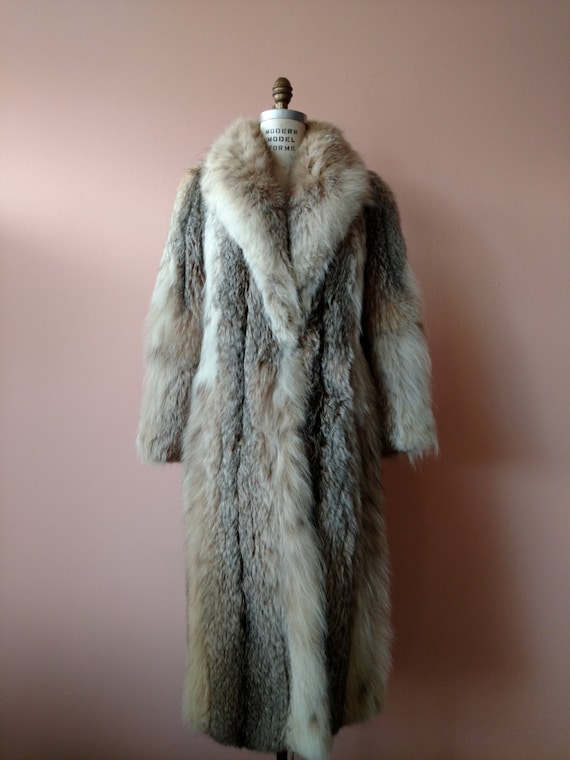 Vintage Revillon Saks 5th Ave Full Length Coyote Fur Coat