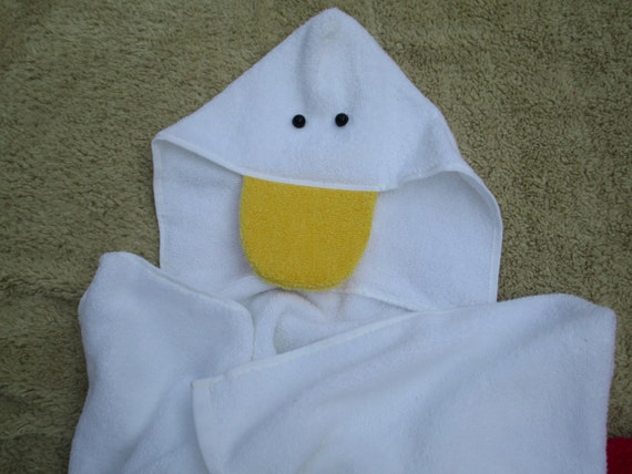 Items similar to Duck Personalized Towel with Hood for Bath, Pool ...