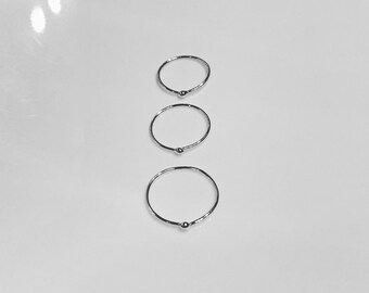 Fine Silver Nose Ring - Various sizes