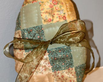 Large Primitive Vintage Quilted Easter Egg