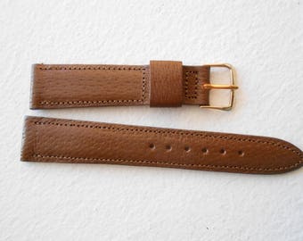 Imported Pigskin Beige 3/4 Reg Wrist Watch Band