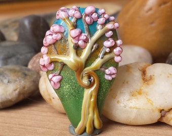 Lampwork Glass Tree Focal Bead