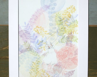 Stampa Giclée "La bambina volante"