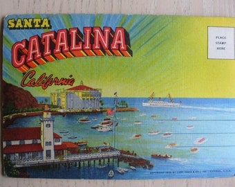 Santa Catalina Postcard Folder