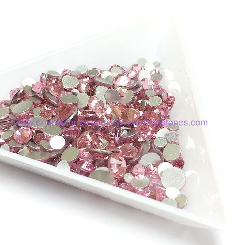 Pink Mixed Size Rhinestones Flat back (Light Rose) 500pcs from