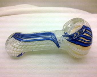 3 3/4 inch Blue and White Color Swirl