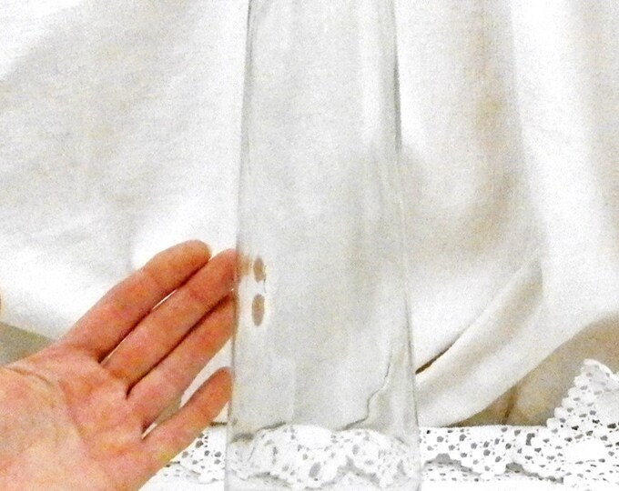 Rare large Antique French Tapered Glass Milk Bottle LEREBOURG & BISSON FRANCE With Cork, Farmhouse, Country Decor, Kitchen, Collection, Vase