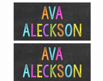 40 Waterproof Baby Bottle Labels - Dishwasher Safe - Sippy Cup Labels - Daycare School Name Labels - 003