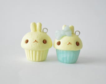 Kawaii Polymer Clay Molang Cupcake Charms - Kawaii Polymer Clay Charms
