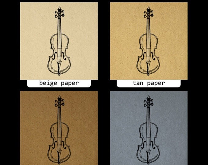 Violin Digital Image Download Collage Sheet Antique Music Artwork Printable Graphic Jpg Png Eps HQ 300dpi No.3753