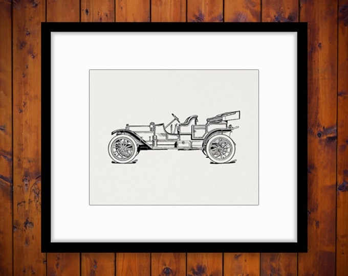 Printable Old Fashioned Car Graphic Digital Antique Automobile Image Download Vintage Clip Art Jpg Png Eps HQ 300dpi No.3549