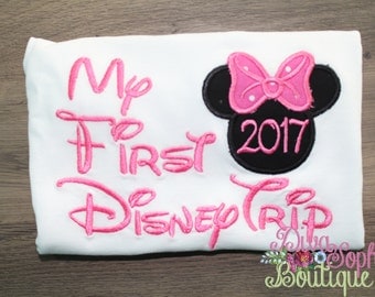 My First Disney Trip Shirts / Disney Shirts - Embroidered