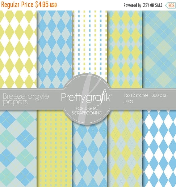 80% OFF SALE Breeze Argyle digital paper, commercial use, scrapbook papers, background - PS513 Il_570xn