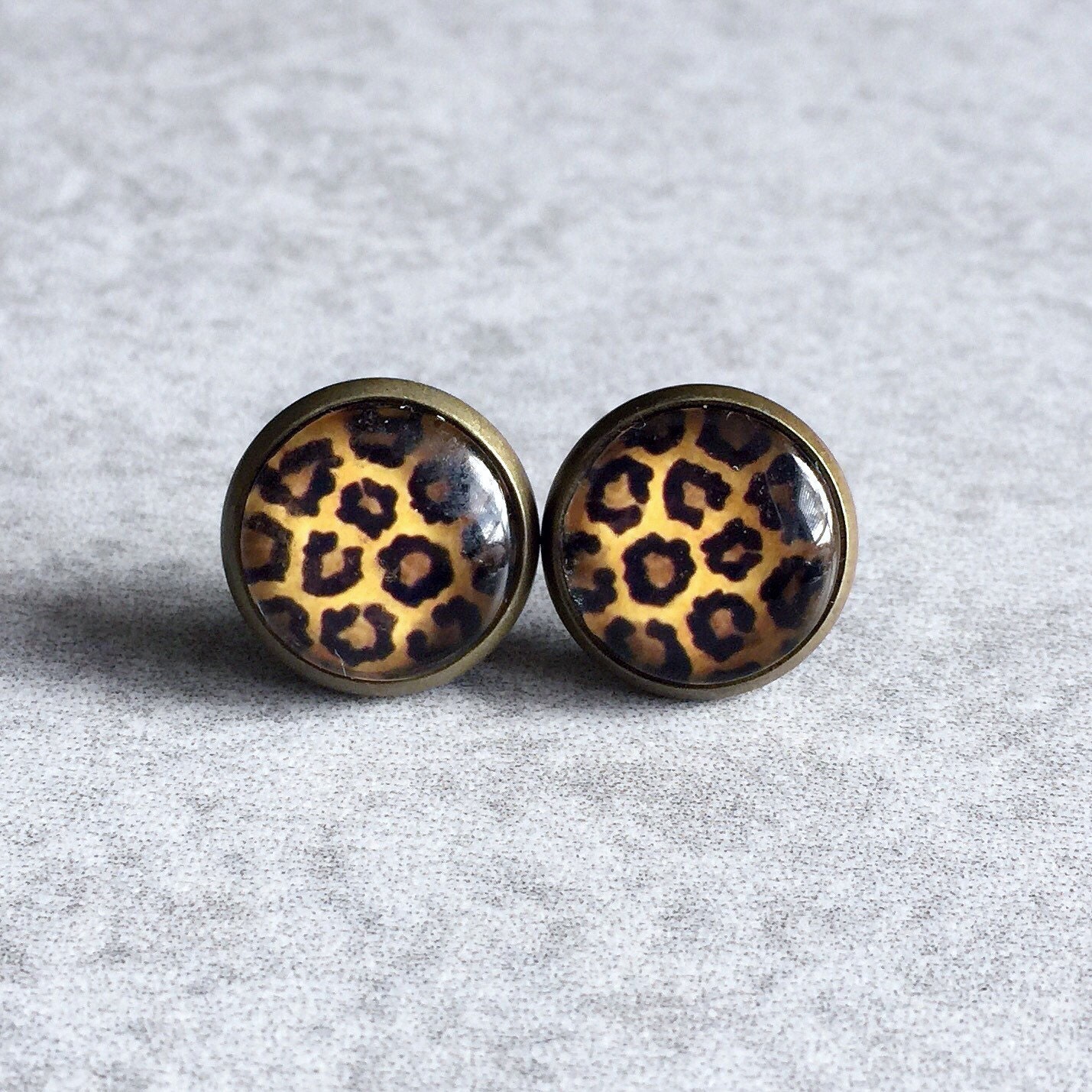 Leopard Print Earrings Animal Print Cheetah by BlueButtonBoho