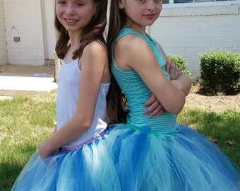 blue and green tutu