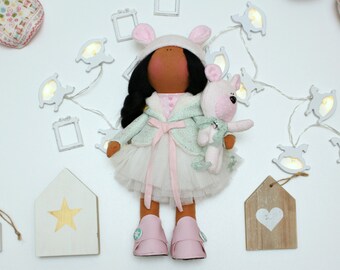 Personalisiertes Häkelpuppe - Individuelles Porträt Geschenk Mit Karte (10cm)