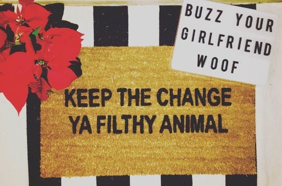 Filthy Animal Doormat Merry Christmas Ya Filthy Animal