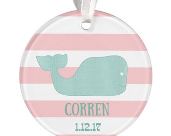 Ceramic Ornament, Christmas Ornament, Baby Ornament, Mouse Ornament, 1st Christmas Ornament, Girl Ornament, Baby Shower Gift, RyElle