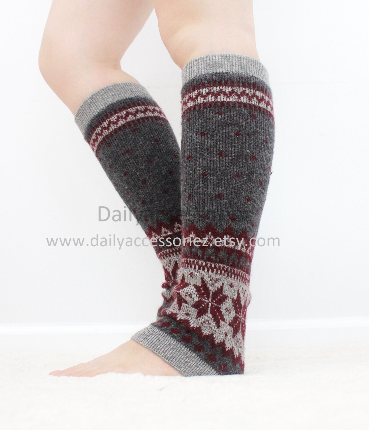 Christmas womens leg warmers long leg warmers by Dailyaccessoriez