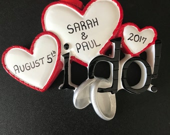 Wedding Ornament/ I do! Personalized Christmas Ornaments
