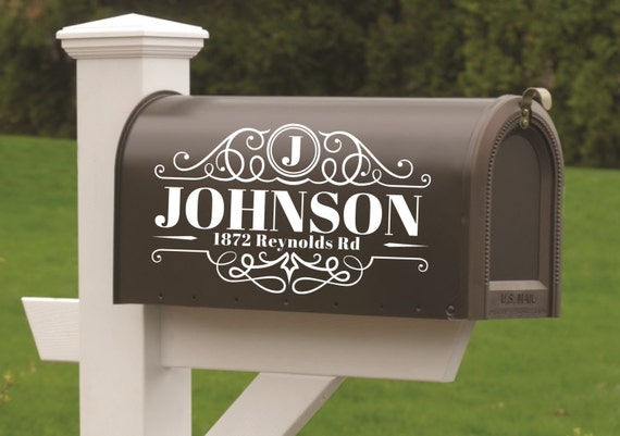 Mailbox Decals, Mailbox Numbers, Mailbox Address Decal, Custom Mailbox Decal, Mailbox Monogram ...