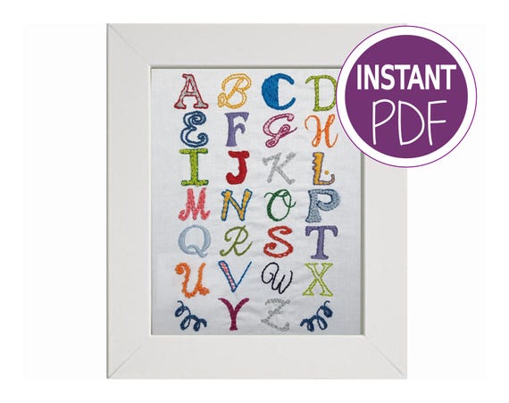 40+ Hand Embroidery Letters Patterns Free SVG Images