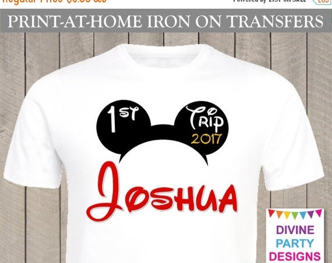 SALE Personalized Print at Home 1st Trip 2017 Ears with Name Printable Iron On Transfers / T-shirt / Family / Shirt / Item #2486