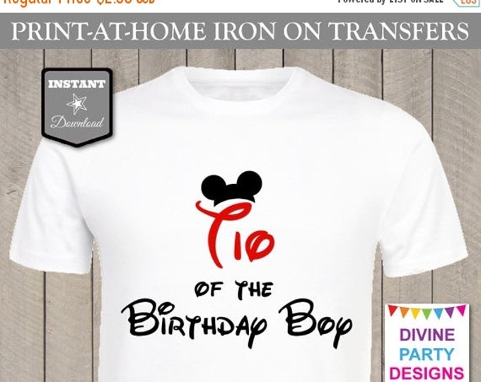 SALE INSTANT DOWNLOAD Print at Home Mouse Tio of the Birthday Boy / Printable / T-shirt / Family / Party / Trip / Item #2424