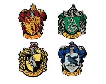 Harry Potter House Crest - Fully Embroidered Patch (Griffyndor, Hufflepuff, Ravenclaw, Slytherin)