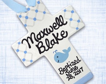 Baptism Gift for Godson - Boy Baptism Gift - Personalized Baptism Cross - Baptism Gift Boy- Godson Gift - Unique Godchild Gift - Bible Verse