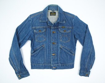 XS Jean Jacket - Vintage Jean Jacket Extra Small - Blue Bell Maverick Selvedge Denim Coat XS - 70s Jean Jacket - Size 34 - Made in USA