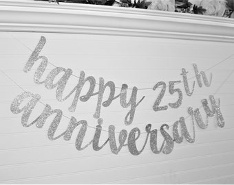 WEDDING ANNIVERSARY BANNER - Happy Anniversary Banner - Custom Anniversary Banner - Anniversary Party Decoration - Anniversary Party - G6