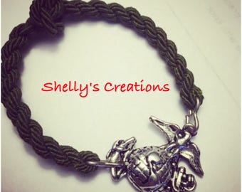 Pewter EGA boot band bracelet/anklet
