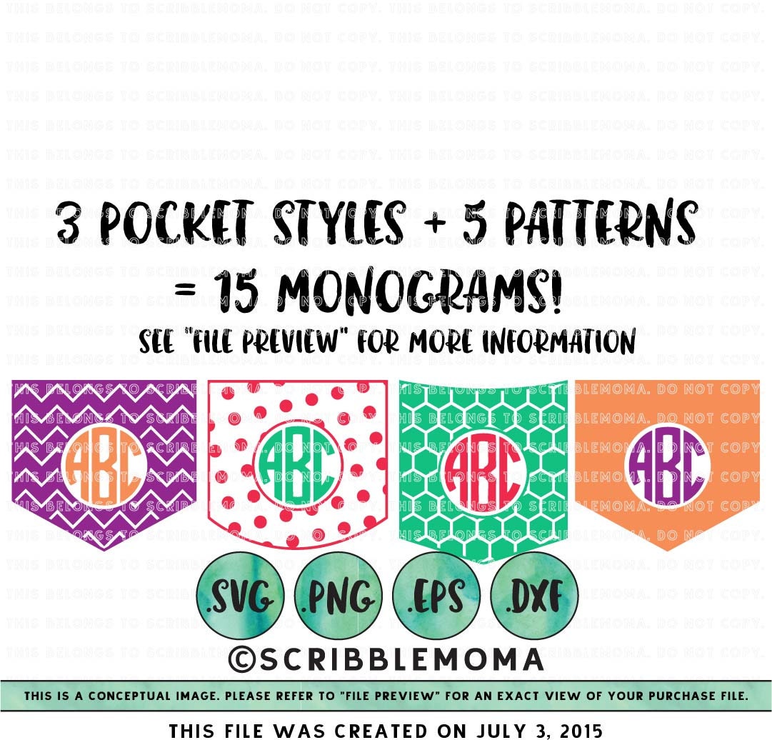 Download Shirt Pocket Monogram svg for Cricut Shirt Pocket svg Faux