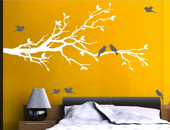 Funky White Tree Wall Decals - 5 Creative Designs to Choose From