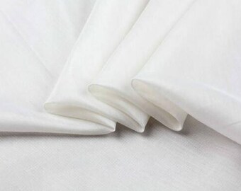 Pure color silk cotton fabric off-white silk cotton fabric, clothing lining fabric - 1.35 m wide/53"
