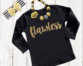 I woke up like this, Flawless t shirt, Girls gold sparkle glitter, glitter tshirt, Cause I slay, Formation tour, Bey tshirt