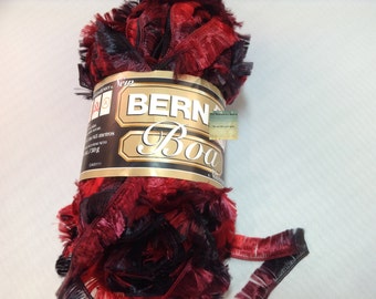Bernat Boa Yarn in Color Cardinal, Single Skein